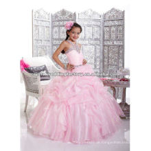 Heiße Verkauf freie Verschiffengebühren appliqued rosafarbenes Ballkleid nach Maß versehenes Blumenmädchen kleidet CWFaf4546